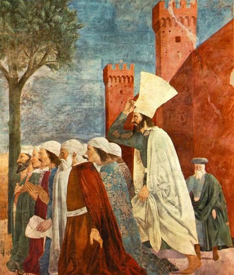 Piero della Francesca Exaltation of the Cross-inhabitants of Jerusalem Norge oil painting art